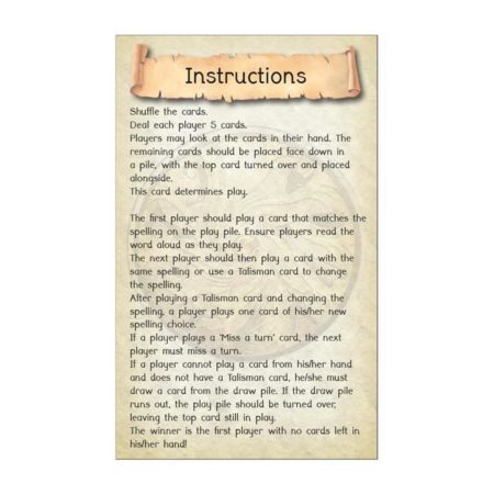 Talisman Card Games Instructions